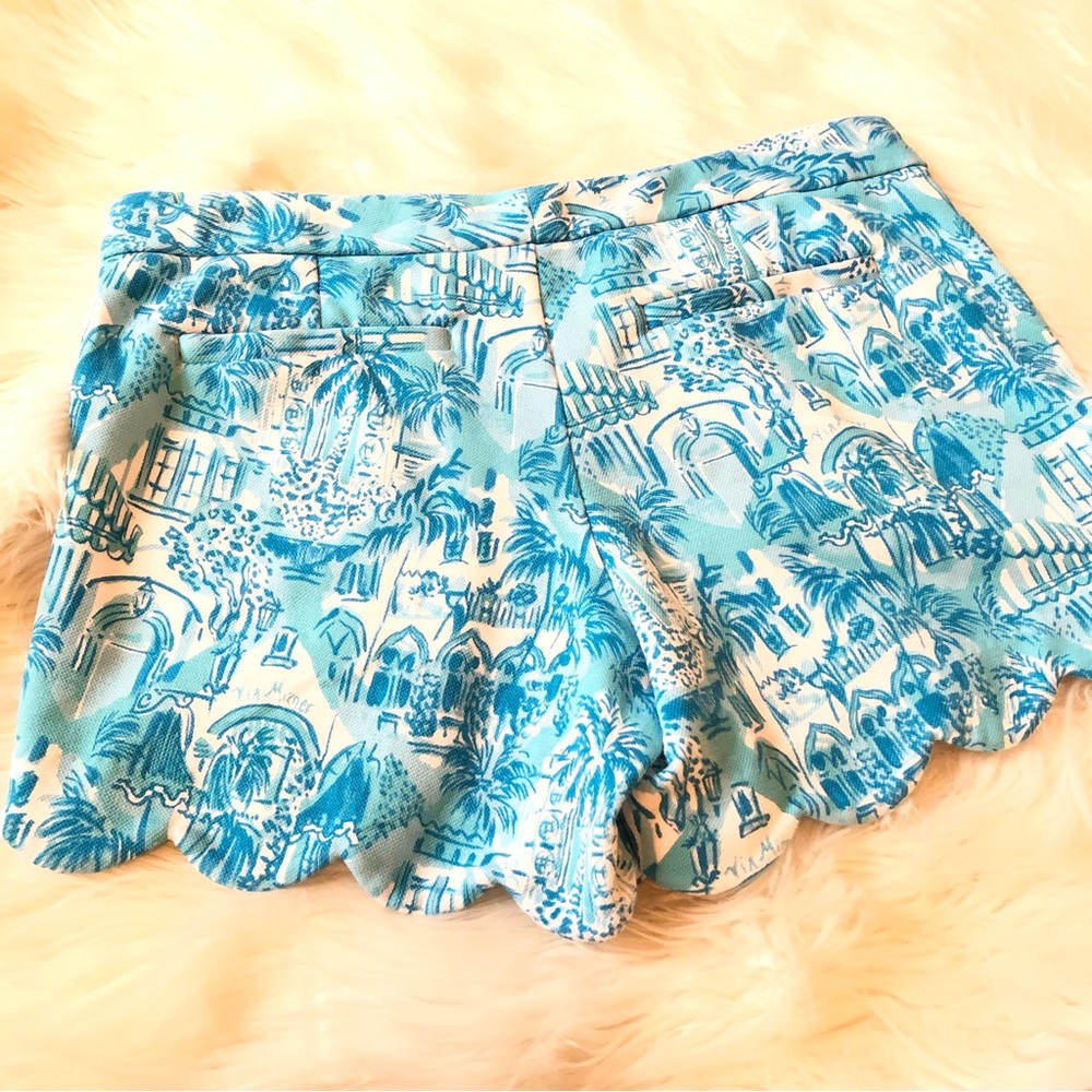 Lilly Pulitzer Buttercup Knit Shorts in the Sunny State of Mind Amalfi Blue - Picture 6 of 6
